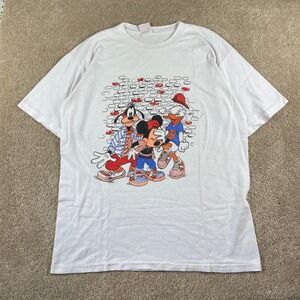 Vintage Solar-T Mickey Mouse Goofy Donald Duck 90s Hip Hop Graphic T-Shirt XL